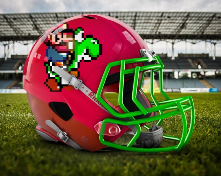 mario football helmet